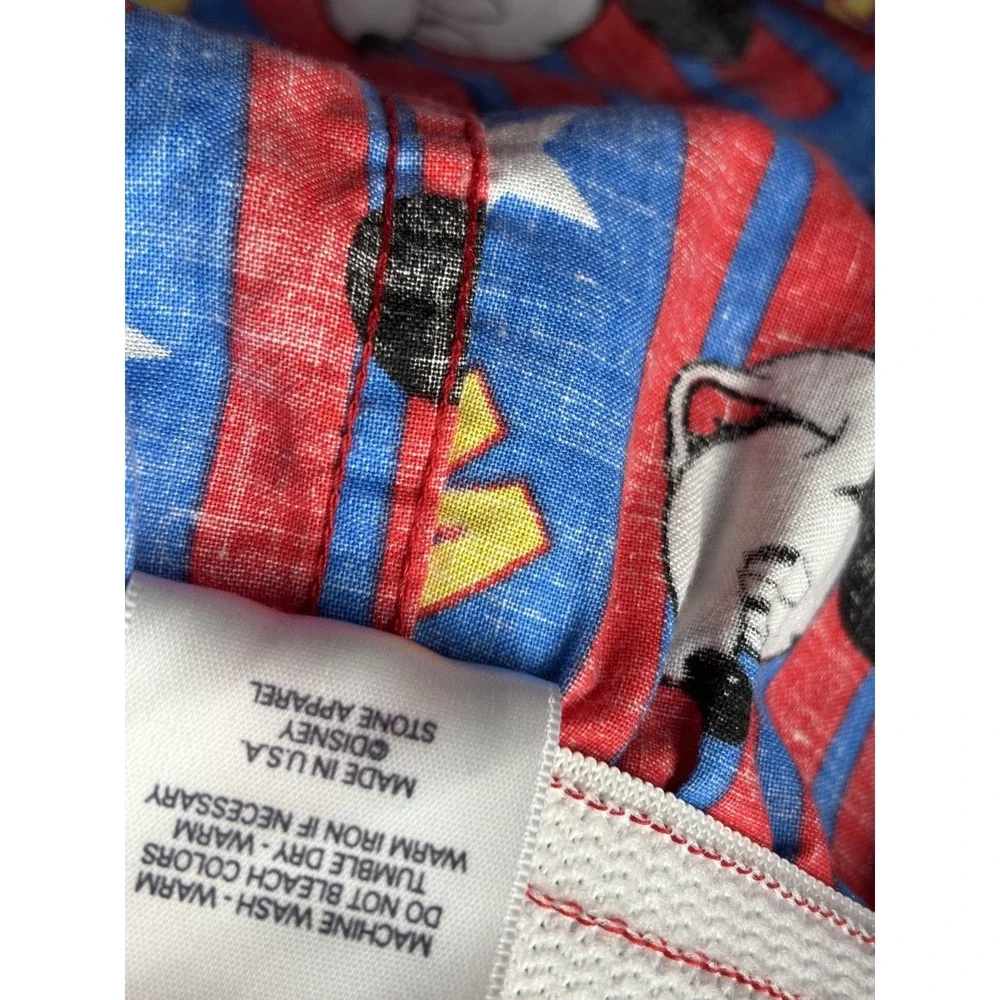 Vintage Mickey Unlimited Boxer Shorts Mens Medium Blue Red Stars Disney USA 90s